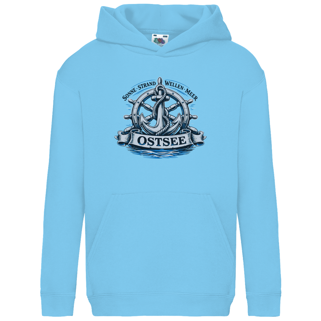 Hoodie Kinder  "Ostsee Anker" #559 - einseitiger Druck