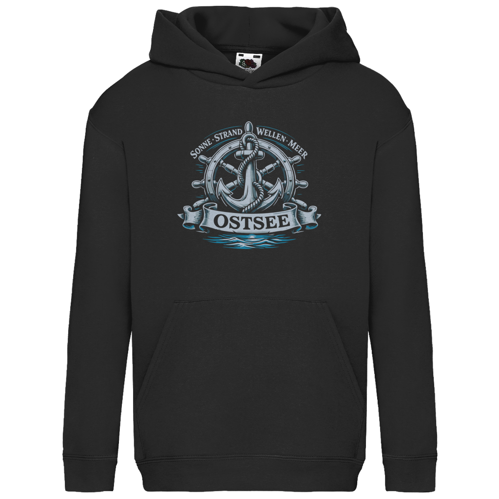 Hoodie Kinder  "Ostsee Anker" #559 - beidseitiger Druck