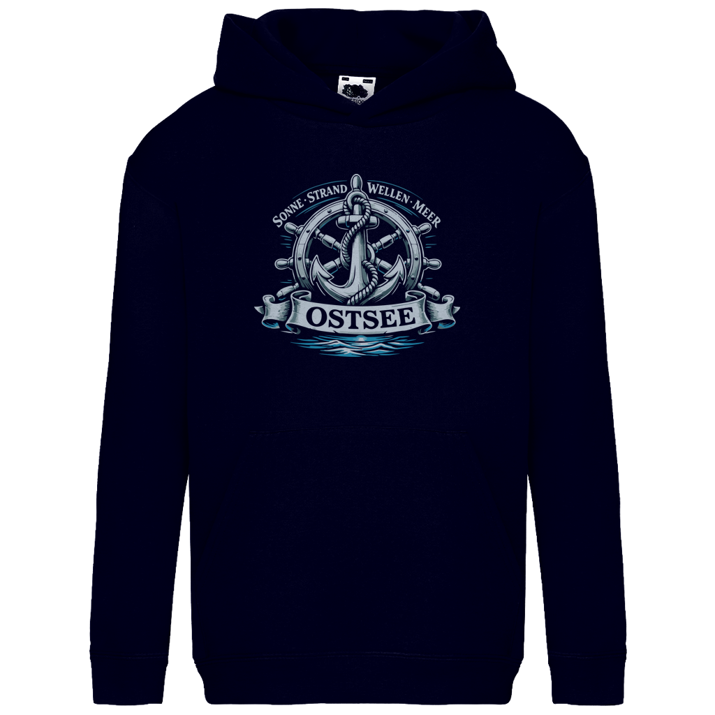 Hoodie Kinder  "Ostsee Anker" #559 - beidseitiger Druck