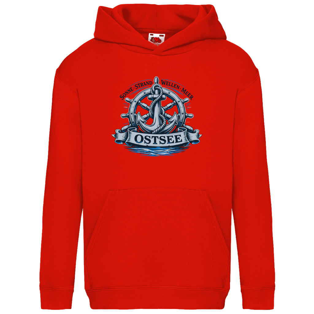 Hoodie Kinder  "Ostsee Anker" #559 - beidseitiger Druck
