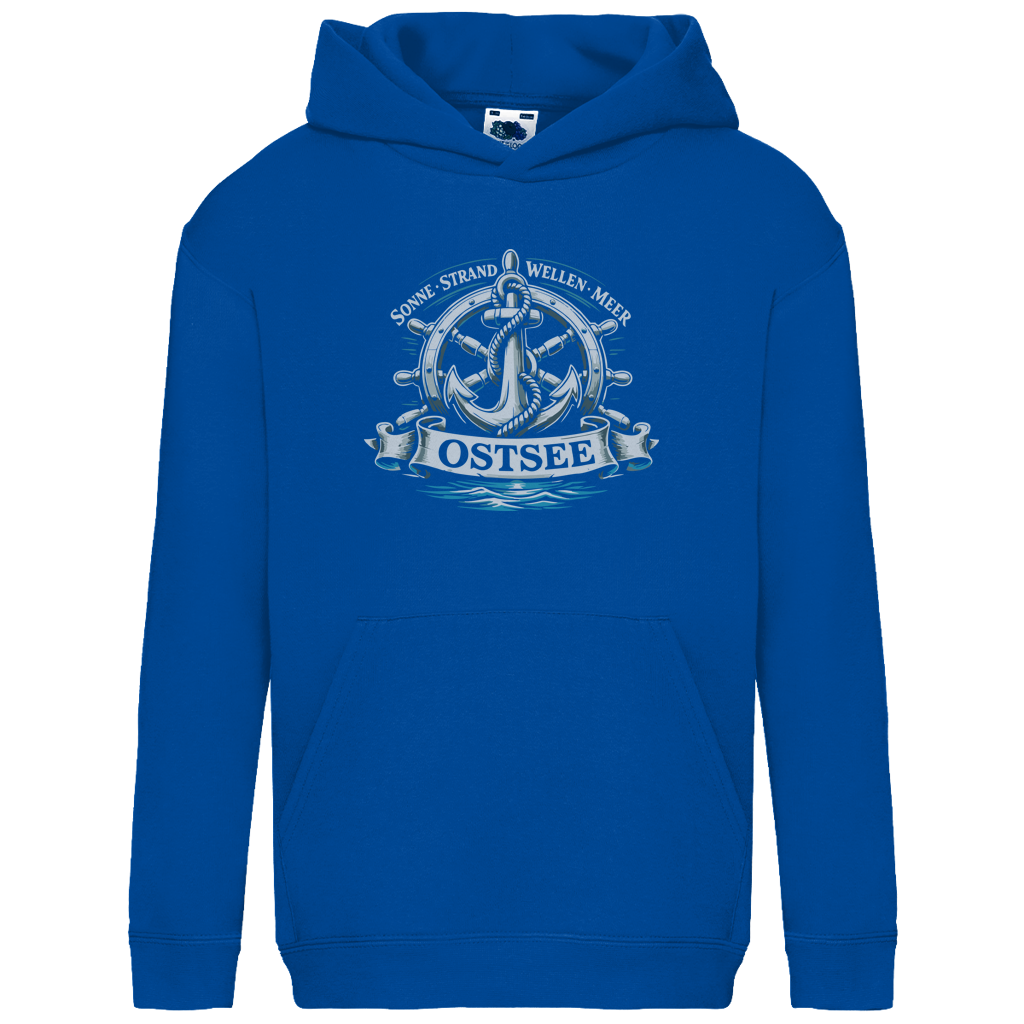 Hoodie Kinder  "Ostsee Anker" #559 - beidseitiger Druck