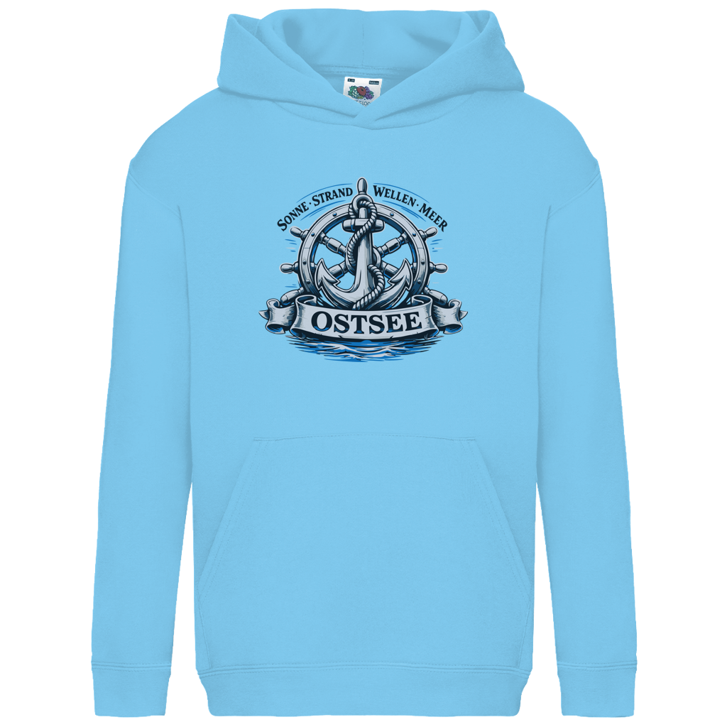 Hoodie Kinder  "Ostsee Anker" #559 - beidseitiger Druck