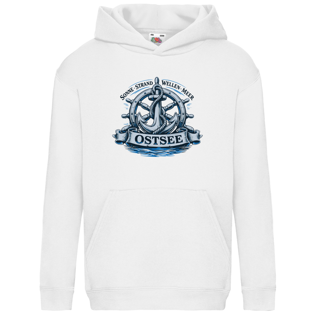 Hoodie Kinder  "Ostsee Anker" #559 - beidseitiger Druck
