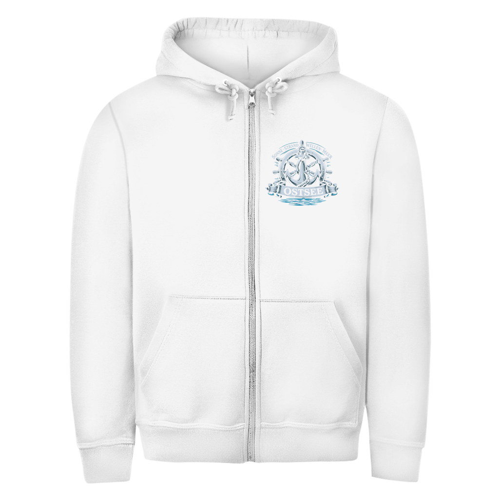 Hoodie-Jacke  "Ostsee Anker" #559 - beidseitiger Druck