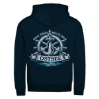 Hoodie-Jacke  "Ostsee Anker" #559 - beidseitiger Druck