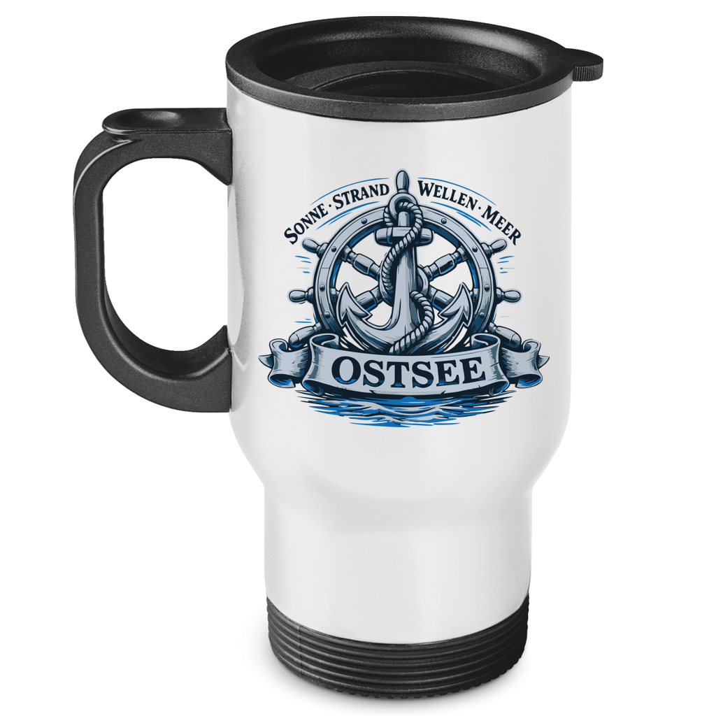 Edelstahl-Thermobecher  "Ostsee Anker" #559