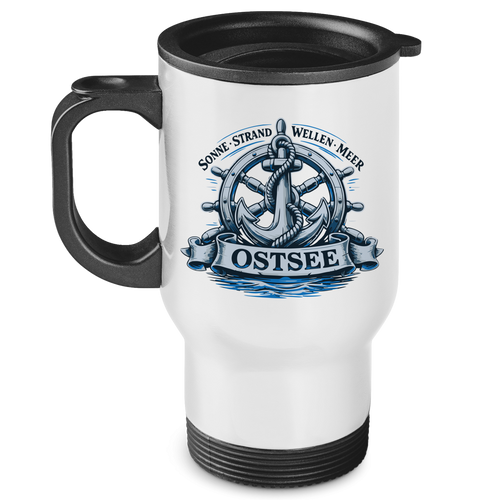 Edelstahl-Thermobecher  "Ostsee Anker" #559