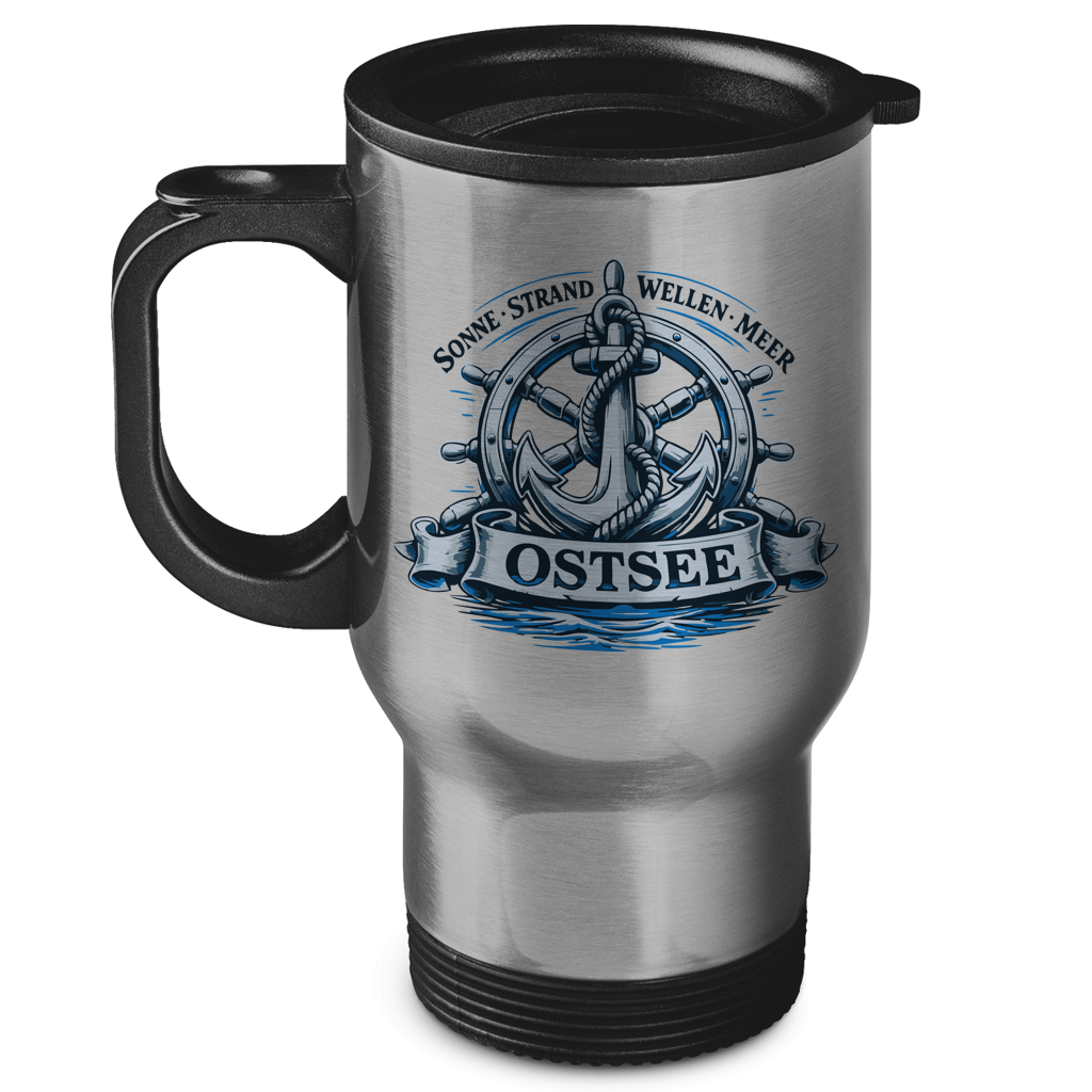 Edelstahl-Thermobecher  "Ostsee Anker" #559