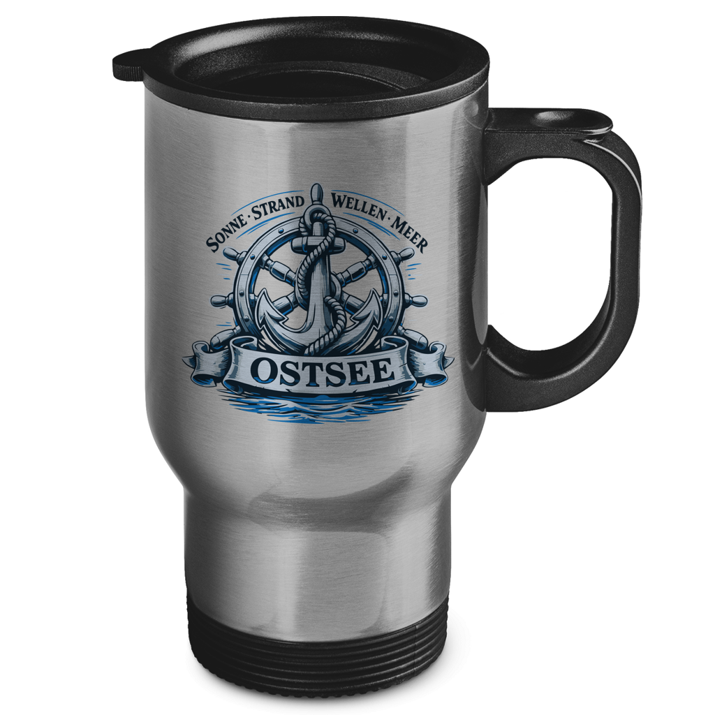 Edelstahl-Thermobecher  "Ostsee Anker" #559