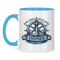 Keramik-Tasse zweifarbig   "Ostsee Anker" #559
