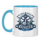 Keramik-Tasse zweifarbig   "Ostsee Anker" #559
