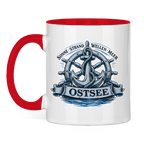 Keramik-Tasse zweifarbig   "Ostsee Anker" #559