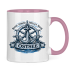 Keramik-Tasse zweifarbig   "Ostsee Anker" #559