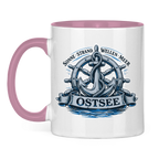 Keramik-Tasse zweifarbig   "Ostsee Anker" #559