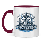 Keramik-Tasse zweifarbig   "Ostsee Anker" #559