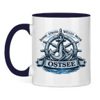 Keramik-Tasse zweifarbig   "Ostsee Anker" #559