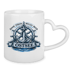 Keramik-Tasse mit Herzhenkel   "Ostsee Anker" #559