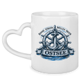 Keramik-Tasse mit Herzhenkel   "Ostsee Anker" #559