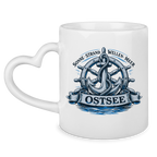 Keramik-Tasse mit Herzhenkel   "Ostsee Anker" #559
