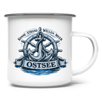 Emaille Tasse   "Ostsee Anker" #559