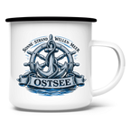 Emaille Tasse   "Ostsee Anker" #559