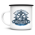 Emaille Tasse   "Ostsee Anker" #559
