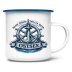 Emaille Tasse   "Ostsee Anker" #559