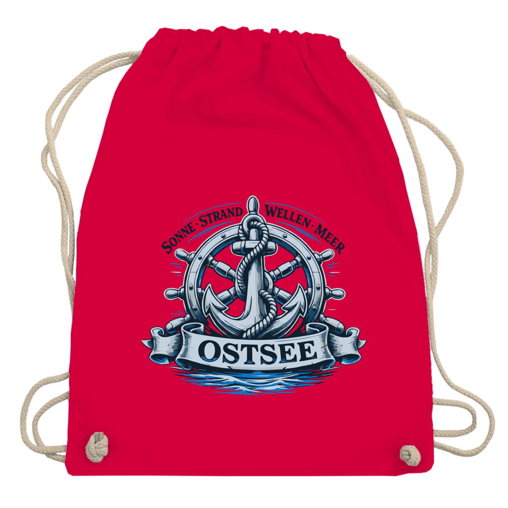 Kordelrucksack  "Ostsee Anker" #559