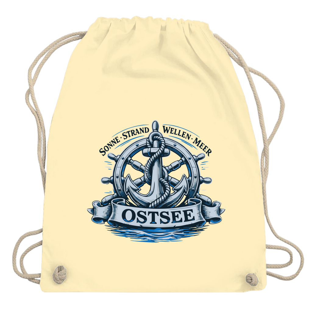 Kordelrucksack  "Ostsee Anker" #559