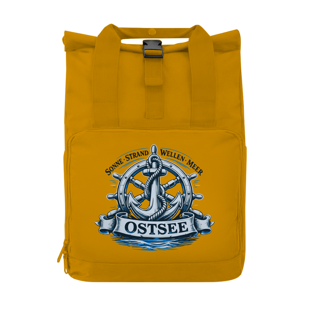 Rucksack mit Seitentasche  "Ostsee Anker" #559 Gr. S