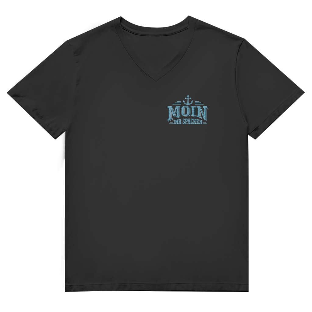T-Shirt Herren V-Neck  "MOIN Ihr Spacken" #502