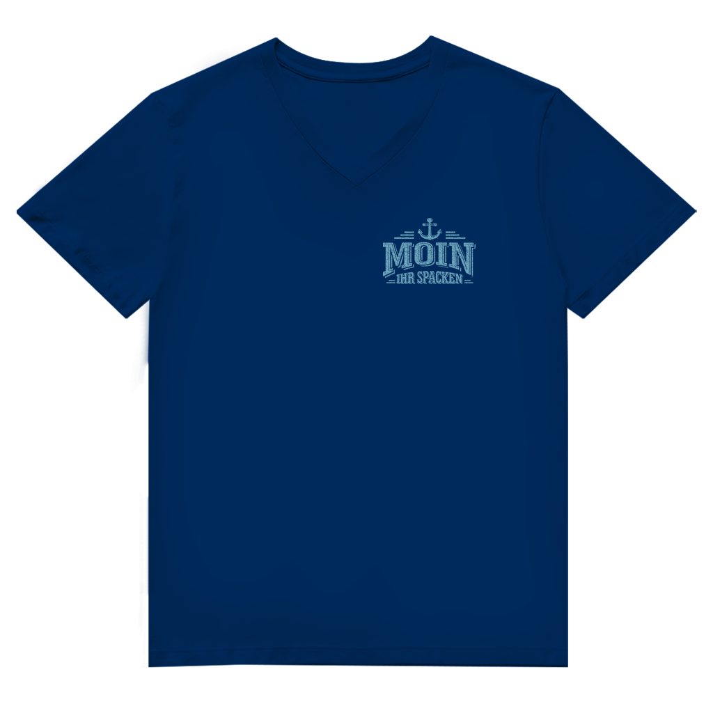 T-Shirt Herren V-Neck  "MOIN Ihr Spacken" #502