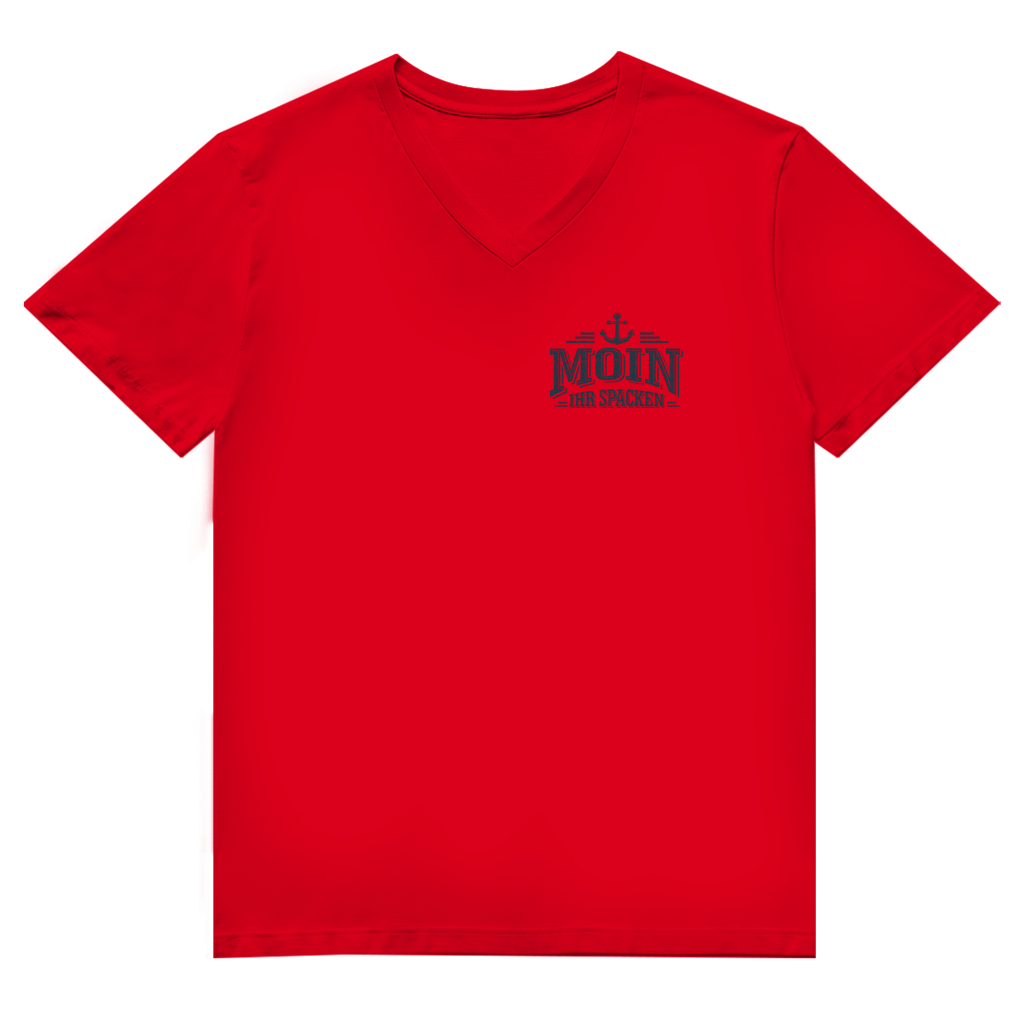T-Shirt Herren V-Neck  "MOIN Ihr Spacken" #502