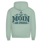 Hoodie Herren   "MOIN Ihr Spacken" #502 - beidseitiger Druck