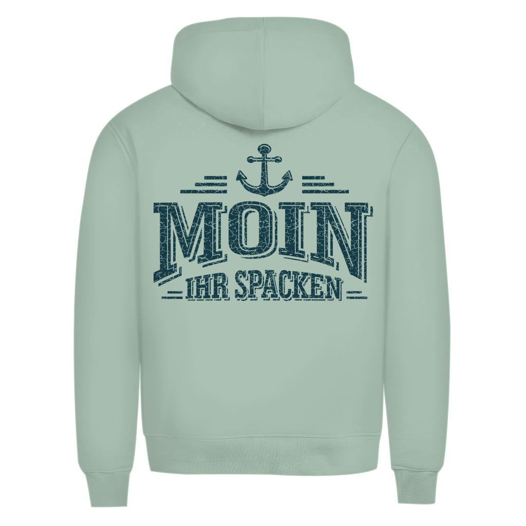 Hoodie Herren   "MOIN Ihr Spacken" #502 - beidseitiger Druck