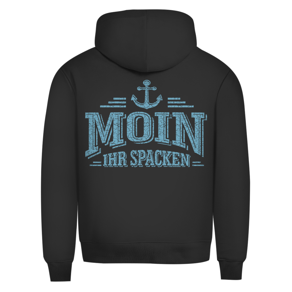 Hoodie Herren   "MOIN Ihr Spacken" #502 - beidseitiger Druck
