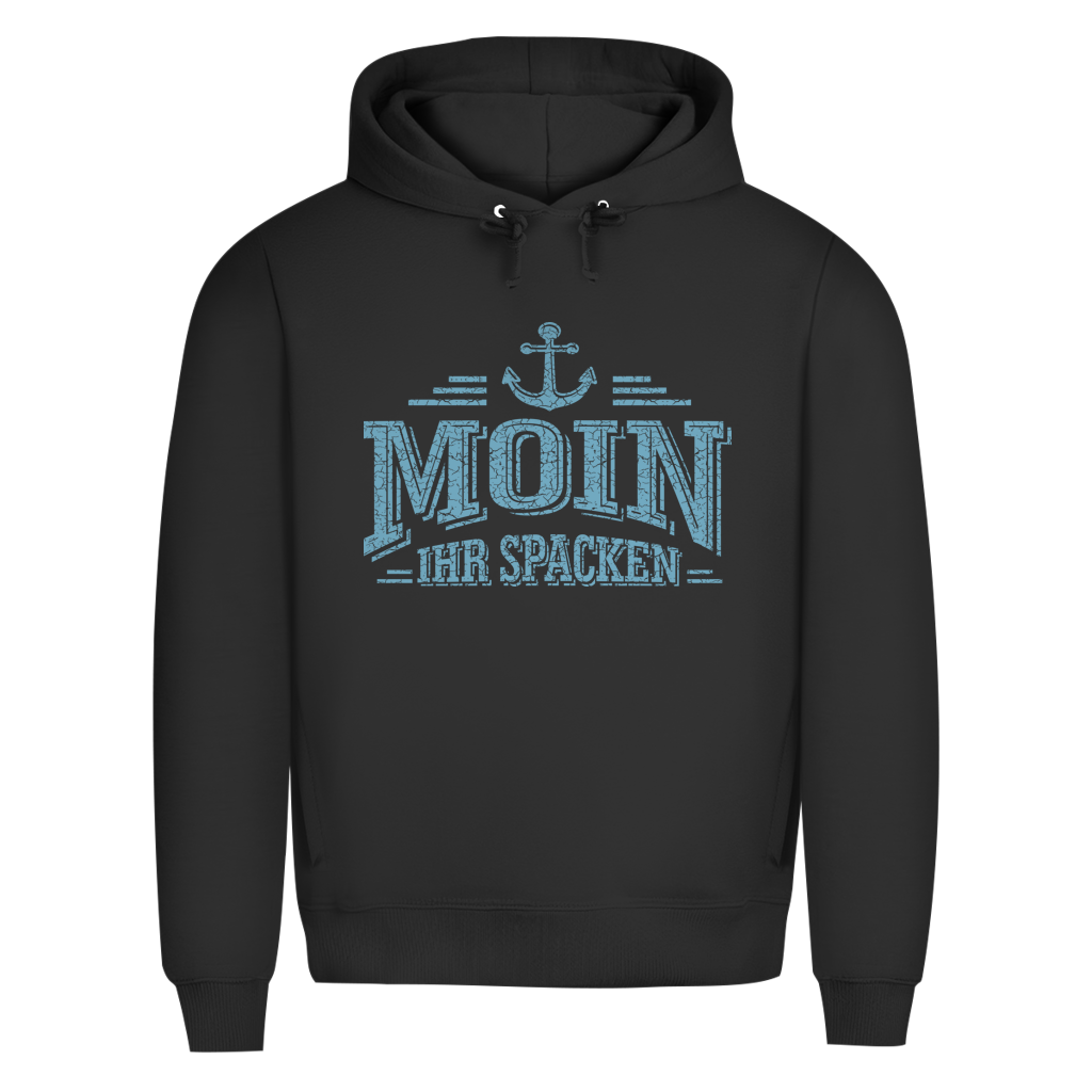 Hoodie Herren   "MOIN Ihr Spacken" #502 - beidseitiger Druck