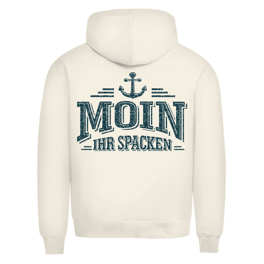 Hoodie Herren   "MOIN Ihr Spacken" #502 - beidseitiger Druck