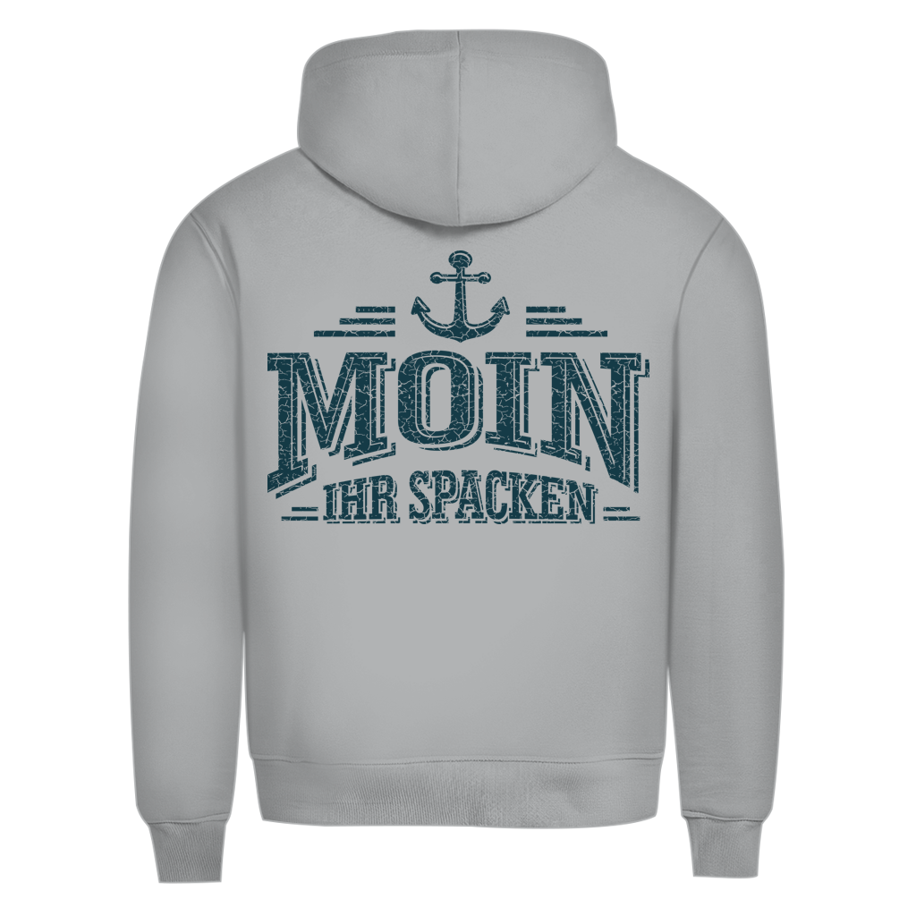 Hoodie Herren   "MOIN Ihr Spacken" #502 - beidseitiger Druck