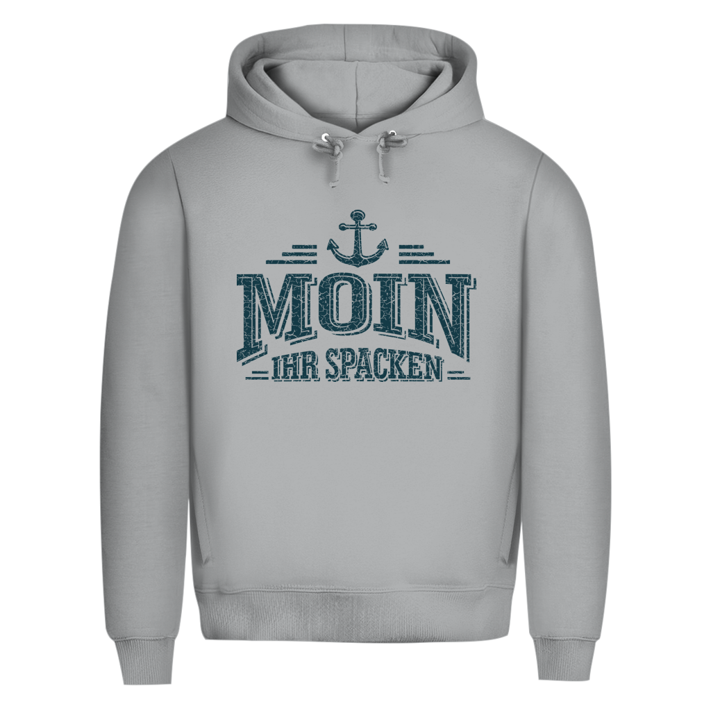 Hoodie Herren   "MOIN Ihr Spacken" #502 - beidseitiger Druck
