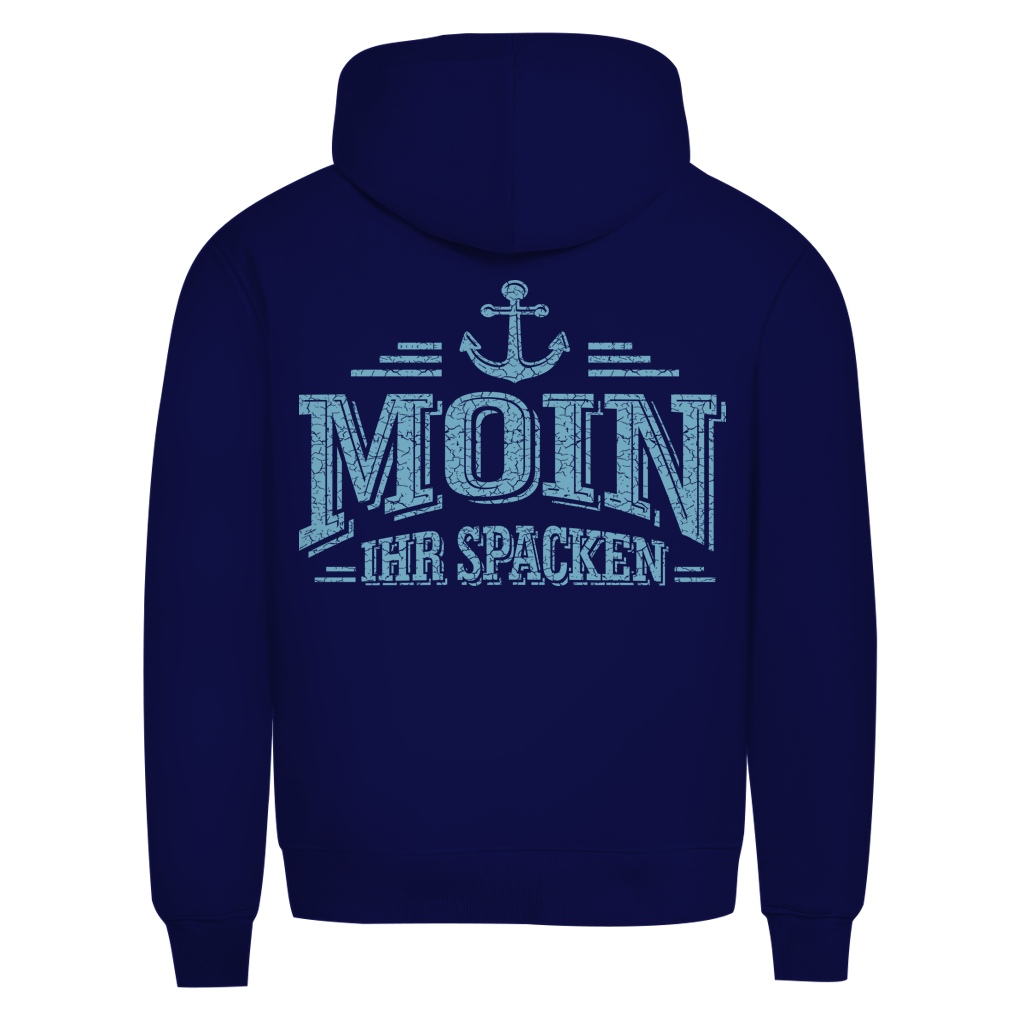 Hoodie Herren   "MOIN Ihr Spacken" #502 - beidseitiger Druck