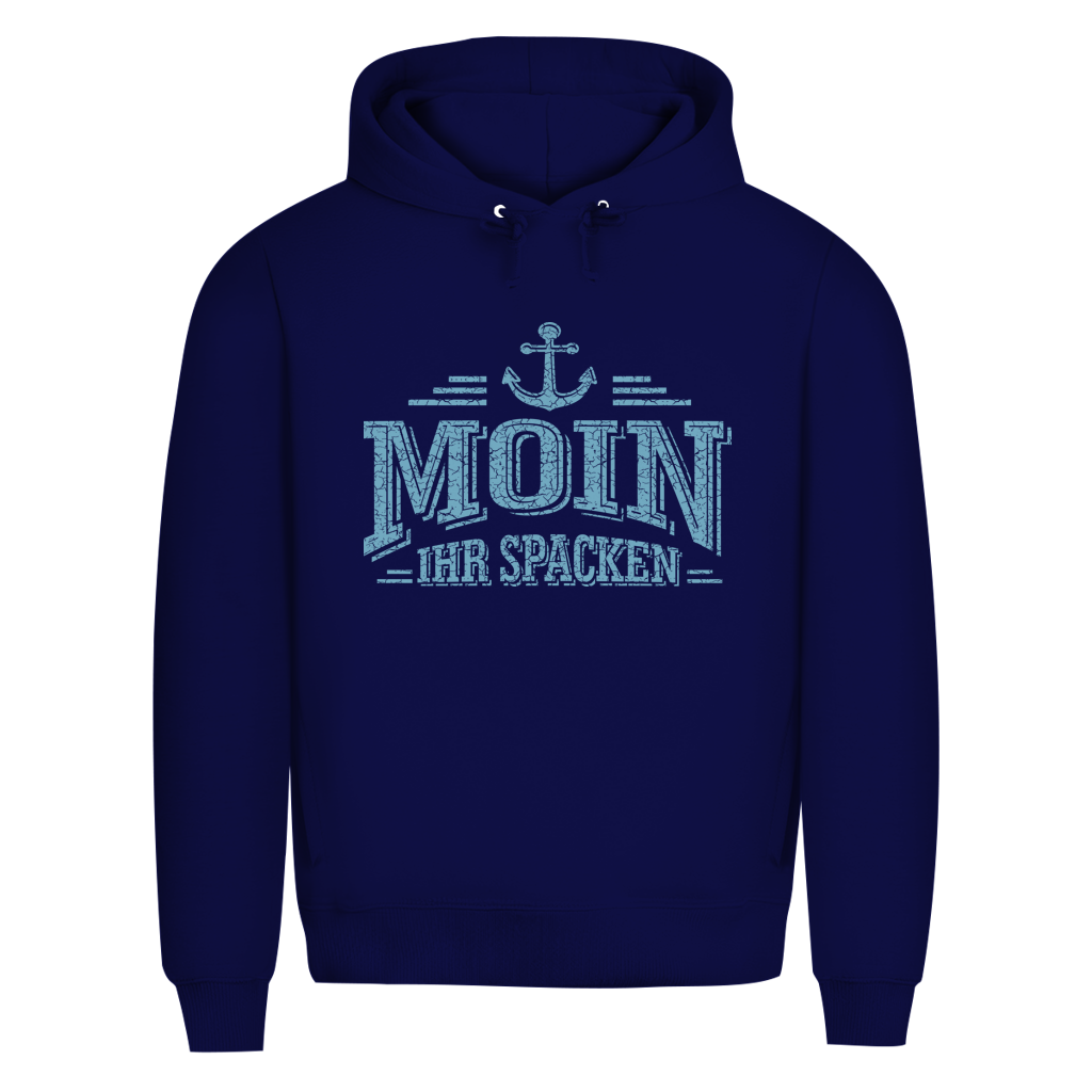 Hoodie Herren   "MOIN Ihr Spacken" #502 - beidseitiger Druck