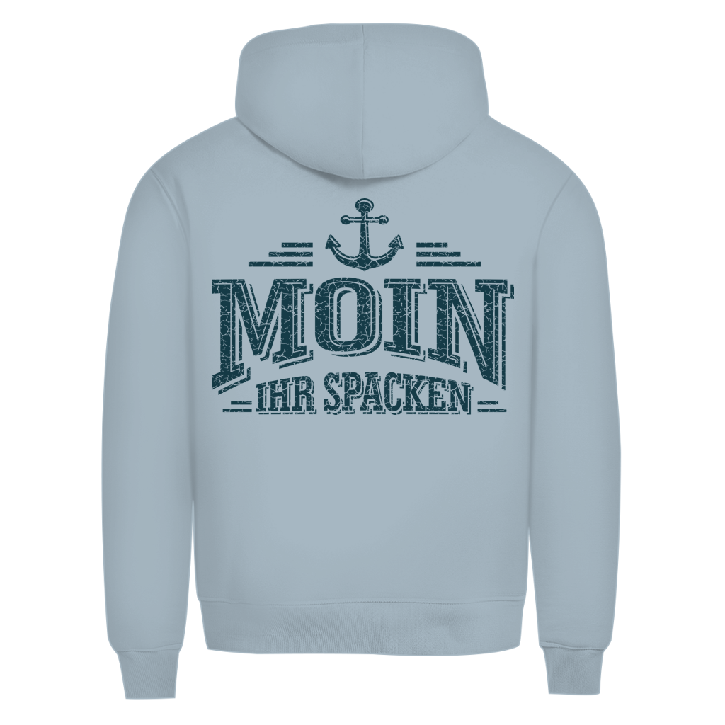 Hoodie Herren   "MOIN Ihr Spacken" #502 - beidseitiger Druck
