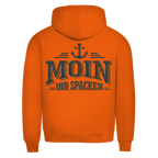 Hoodie Herren   "MOIN Ihr Spacken" #502 - beidseitiger Druck