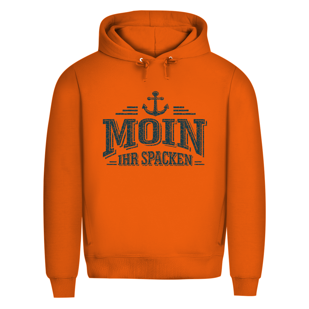 Hoodie Herren   "MOIN Ihr Spacken" #502 - beidseitiger Druck