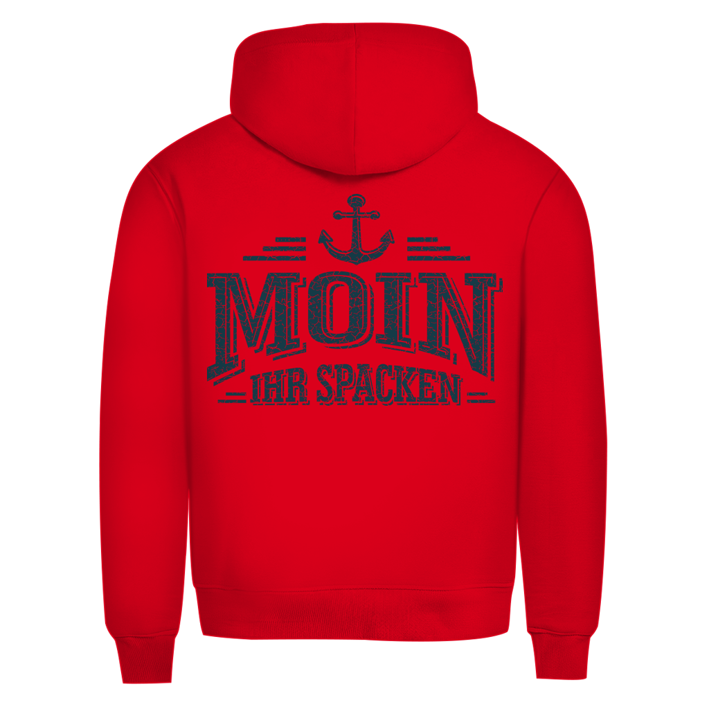 Hoodie Herren   "MOIN Ihr Spacken" #502 - beidseitiger Druck