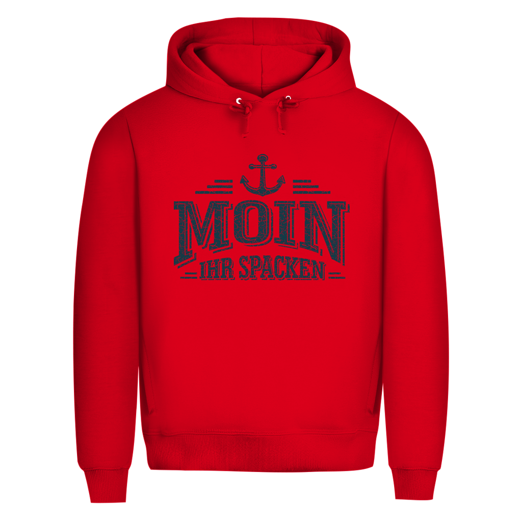 Hoodie Herren   "MOIN Ihr Spacken" #502 - beidseitiger Druck
