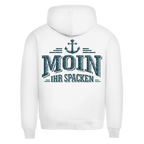 Hoodie Herren   "MOIN Ihr Spacken" #502 - beidseitiger Druck