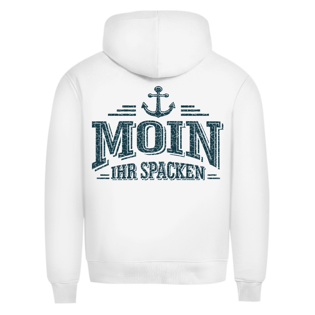 Hoodie Herren   "MOIN Ihr Spacken" #502 - beidseitiger Druck