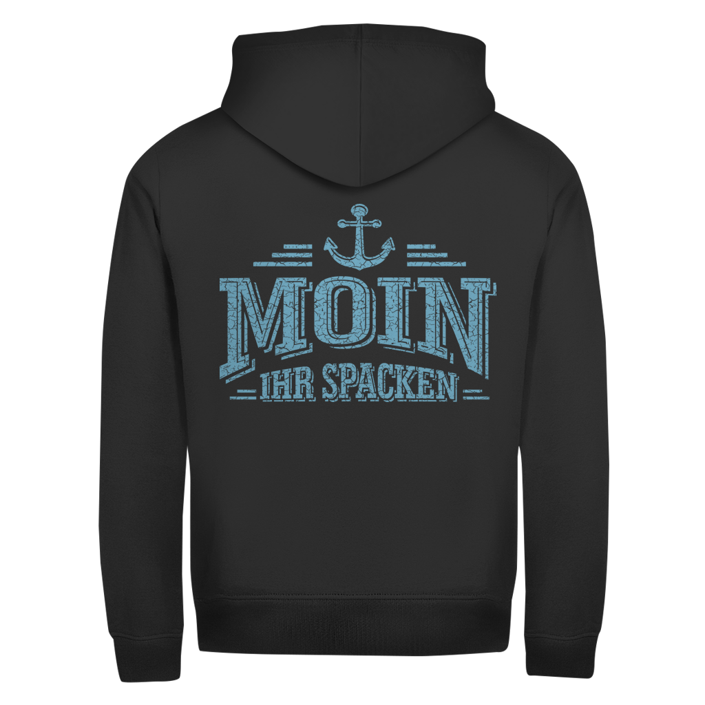 Hoodie-Jacke  "Ostsee Segelschiff" #462 - beidseitiger Druck